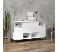 Owoxanthellate Credenza bianca, 60 x 35 x 70 cm, in legno con 4 scomparti, design moderno e senza tempo, robusta e facile da pulire, per soggiorno, corridoio e camera da letto