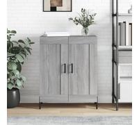 Owoxanthellate Credenza grigia Sonoma 69,5 x 34 x 90 cm, materiale in legno con metallo, design moderno e durevole, armadietto per Living Room, camera da letto, corridoio