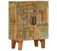Owoxanthellate Credenza intagliata a mano, 55 x 30 x 75 cm, in legno massiccio, design retrò, con spazio per soggiorno, corridoio e camera da letto, stile vintage, consolle