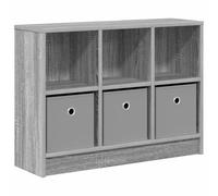Owoxanthellate Credenza moderna con 3 cassetti, comò per soggiorno, corridoio e ufficio, armadietto multiuso stretto in legno, credenza in rovere Sonoma grigio, 73,5 x 22,5 x 53,5 cm