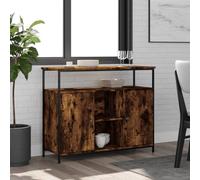 Owoxanthellate Credenza per affumicatura, 100 x 35 x 80 cm, in legno con acciaio, gambe regolabili, molto spazio di archiviazione, design moderno per soggiorno, corridoio, camera da letto