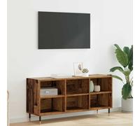 Owoxanthellate Credenza per TV in legno antico, 103,5 x 30 x 50 cm, materiale in legno con sei ripiani, gambe in metallo, fissaggio a parete, design moderno, robustezza per soggiorno e ufficio