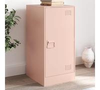 Owoxanthellate Credenza rosa in acciaio laminato a freddo, 34,5 x 39 x 73 cm, moderna con 2 scomparti e 1 porta per soggiorno, camera da letto, corridoio