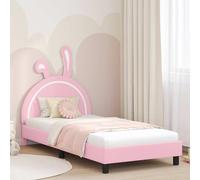 Owoxanthellate Culla 80 x 200 cm, colore rosa, con testiera e spazio per ragazze, letto singolo moderno, in legno, 208 x 84 x 120 cm, pieghevole, alternativa per camera da letto piccola
