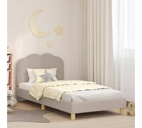 Owoxanthellate Culla grigio chiaro 90 x 190 cm in legno con testiera e vano portaoggetti moderno letto singolo compatto per camera da letto piccola camera da letto e camera dei ragazzi