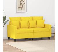 Owoxanthellate Divano 2 posti giallo chiaro 138 x 77 x 80 cm tessuto moderno piccolo divano letto per livingroom bedroom ufficio balcone
