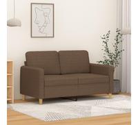 Owoxanthellate Divano 2 posti marrone 138 x 77 x 80 cm in tessuto resistente Struttura in metallo Design moderno robusto e durevole per soggiorno piccoli spazi e camere da letto