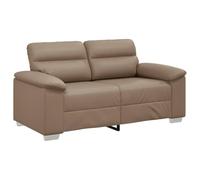 Owoxanthellate Divano a 2 posti, colore cappuccino, 160 x 81 x 84 cm, in ecopelle, con braccioli larghi e imbottitura spessa, per soggiorno, ufficio, camera degli ospiti, moderno divano imbottito a
