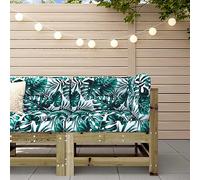 Owoxanthellate Divano angolare 63,5 x 63,5 x 60 cm in legno di pino impregnato in autoclave, design a doghe Oxford, cuscino da giardino, lounge outdoor, salvaspazio per piccoli balconi, terrazze