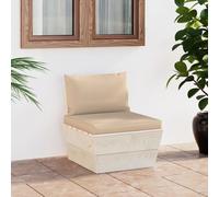 Owoxanthellate Divano centrale per pallet, 60 x 60 x 65 cm, in legno di abete impregnato, resistente alle intemperie, modulare, balcone, terrazza, giardino d'inverno