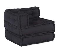 Owoxanthellate Divano componibile 3 pezzi, divano modulare in tessuto, divano imbottito, set con 1 divano centrale e 2 divani angolari, per soggiorno ed esterni, antracite, 210 x 70 x 56 cm