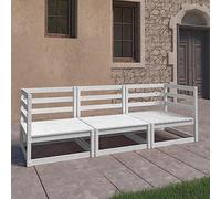 Owoxanthellate Divano da giardino a 3 posti, in legno massello, 70 x 70 x 67 cm, modulare, balcone, mini divano lounge per giardino, terrazza e giardino d'inverno