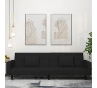 Owoxanthellate Divano letto a 2 posti, in velluto nero, 220 x 84,5 x 69 cm, design moderno, pieghevole, 110 kg, robusto e durevole per Living Room Home Office