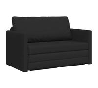 Owoxanthellate Divano letto da 110 cm, 2 posti, in tessuto nero, moderno letto per gli ospiti con funzione letto, convertibile per soggiorno e camera degli ospiti, divano compatto con struttura in