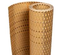 Owoxanthellate Frangivista per balconi, marrone chiaro, 1000 x 90 cm, in polyrattan, per balcone e giardino, resistente alle intemperie, rivestimento per balconi