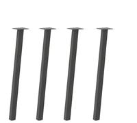 Owoxanthellate Gambe da tavolo per console, 72 cm, antracite, set da 4 pezzi, in acciaio verniciato a polvere, 40 x 40 x 1,2 mm, geometriche, gommini per mobili