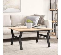 Owoxanthellate Gambe per tavolino da caffè a forma di Y, 80 x 70 x 43 cm, in acciaio verniciato a polvere, colore nero, robuste gambe per tavolino da caffè in stile industriale, montaggio rapido, per