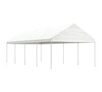 Owoxanthellate Gazebo con tetto, 8,92 x 4,08 x 3,22 m, in PE resistente ai raggi UV e telaio in acciaio zincato, moderno baldacchino per giardino, balcone ed eventi esterni