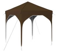 Owoxanthellate Gazebo pieghevole da 2 x 2 m, tenda da giardino, regolabile in altezza, con borsa per il trasporto e picchetti, per giardino, mercato delle pulci e campeggio, 194 x 194 cm, tortora