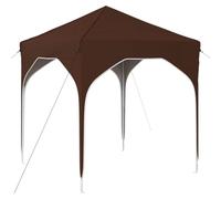 Owoxanthellate Gazebo pop-up per feste, 194 x 194 x 245 cm, marrone, gazebo pieghevole regolabile in altezza, con borsa per il trasporto, stabile tenda da giardino per eventi, feste e mercati delle