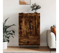 Owoxanthellate Highboard affumicatura 70 x 31 x 115 cm in legno con piedini in metallo moderna credenza soggiorno corridoio camera da letto con spazio di archiviazione e superficie di presentazione