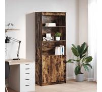 Owoxanthellate Highboard affumicatura 70 x 35 x 180 cm, materiale in legno stabile e casual, 5 ripiani fino a 60 kg, design moderno per soggiorno, camera da letto, corridoio