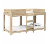 Owoxanthellate Letto a castello 100 x 200 cm, in legno di rovere Sonoma, moderno loft per bambini con telaio a doghe, letto matrimoniale salvaspazio per piccole stanze e zone notte in comune