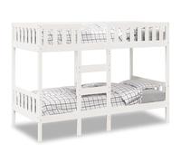 Owoxanthellate Letto a castello in pino bianco 195,5 x 75 x 145,5 cm, con scala e rete a doghe massiccia, per bambini dai 6 anni in su, ospiti e camera da letto, camera dei ragazzi e persone