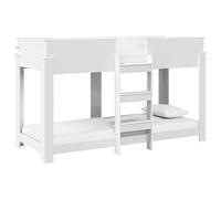 Owoxanthellate Letto a castello per bambini, bianco, 75 x 190 cm, in legno, moderno, salvaspazio, con telaio a doghe, facile manutenzione per la cameretta dei bambini o per gli ospiti