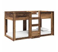 Owoxanthellate Letto a castello per bambini, in legno vecchio, 75 x 190 cm, design moderno, robusto in legno con doghe di sicurezza, salvaspazio, per cameretta dei bambini o camera degli ospiti