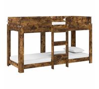 Owoxanthellate Letto a castello per bambini, in rovere affumicato, 75 x 190 cm, in legno dal design moderno, robusto e salvaspazio, letto singolo in stile letto a soppalco per cameretta degli ospiti