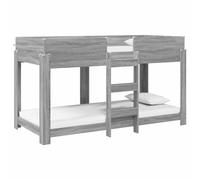 Owoxanthellate Letto a castello per bambini, Sonoma grigio, 100 x 200 cm, in legno dal design moderno, robusto e salvaspazio, con telaio a doghe per camera da letto e camera degli ospiti