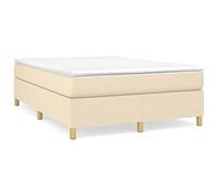 Owoxanthellate Letto a molle, 140 x 190 cm, rivestimento in tessuto con materasso a molle insacchettate e topper, zona di riposo, design moderno, per camera da letto, camera degli ospiti, camera dei