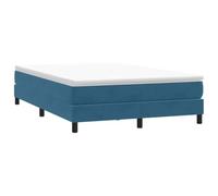 Owoxanthellate Letto a molle, 140 x 210 cm, in velluto, blu scuro, gambe in metallo, per camera da letto, 213 x 143 x 25 cm, elegante e robusta, per notti accoglienti