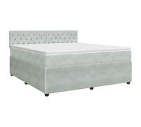 Owoxanthellate Letto a molle, 160 x 200 cm, in velluto, con materasso | Testiera regolabile in altezza e topper elastico per il massimo comfort durante il sonno in camera da letto. Rivestimento