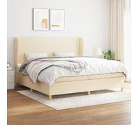 Owoxanthellate Letto a molle, 200 x 200 cm, con materasso a molle insacchettate e testiera regolabile in altezza, moderno letto imbottito per camera da letto e camera degli ospiti