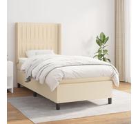 Owoxanthellate Letto a molle, 80 x 200 cm, testiera regolabile in altezza, materasso a molle insacchettate con topper, moderno letto imbottito per camera da letto, camera degli ospiti, camera dei