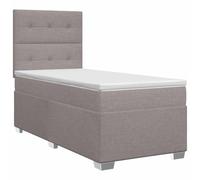 Owoxanthellate Letto a molle, 90 x 200 cm, con topper per materasso, colore | Letto singolo moderno per camera da letto con testiera regolabile, fodere rimovibili e topper in schiuma morbida.