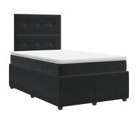 Owoxanthellate Letto a molle con materasso, 120 x 190 cm, velluto nero | La testiera regolabile e le federe lavabili garantiscono un piacevole riposo notturno nella camera da letto.