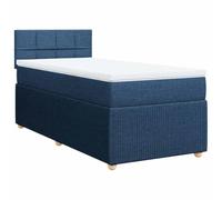 Owoxanthellate Letto a molle con materasso blu, 100 x 200 cm, letto singolo in tessuto, testiera a molle insacchettate, a media resistenza, lavabile, per divano letto, ergonomia, per camera dei