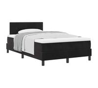 Owoxanthellate Letto a molle, nero, 120 x 190 cm, rivestimento in velluto con rete a doghe, testiera regolabile in altezza e topper, moderno letto matrimoniale per camera da letto, stanze e camere