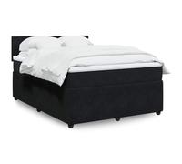 Owoxanthellate Letto a molle nero, 140 x 190 cm, in velluto con materasso a molle insacchettate, altezza 100 cm, design moderno per camera da letto, camera degli ospiti e camera dei ragazzi