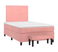 Owoxanthellate Letto a molle rosa, 120 x 190 cm, in velluto, con base a molle, regolabile in altezza, per camera dei ragazzi, camera da letto, camera degli ospiti