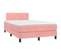 Owoxanthellate Letto a molle rosa, 120 x 190 cm, materasso e topper, testiera regolabile in altezza, struttura in legno massiccio, design moderno, per camera dei ragazzi, camera degli ospiti, camera