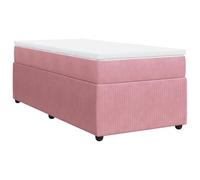 Owoxanthellate Letto a molle rosa 80 x 200 cm in velluto con materasso a molle insacchettate e cuscino, design moderno, comodo e durevole, per camera dei ragazzi, camera degli ospiti e piccola camera