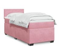 Owoxanthellate Letto a molle rosa 90 x 200 cm rivestimento in velluto singolo con materasso a molle insacchettate e topper, design moderno per camera dei ragazzi e camera degli ospiti