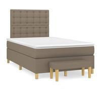 Owoxanthellate Letto a molle, tortora, 120 x 190 cm, con materasso e panchina, in tessuto resistente, testiera regolabile per camera da letto, camera degli ospiti