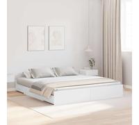 Owoxanthellate Letto bianco 180 x 200 cm in legno moderno telaio letto 4 cassetti durevolezza comfort cucina camera camera da letto camera