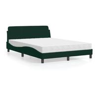 Owoxanthellate Letto con materasso Dover Verde Scuro 120x200 Velluto Singolo Letto a molle con Testiera Rete a doghe H2/H3 per camera da letto camera degli ospiti