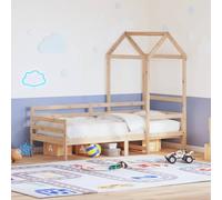 Owoxanthellate Letto giornaliero 80 x 200 cm, in legno massello con tetto, per camera dei bambini, soggiorno, design moderno, spazio sotto il letto